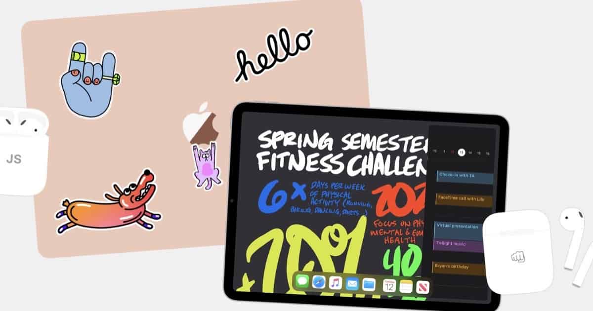 2020 apple back to school header showing AirPods, mac, and iPad.