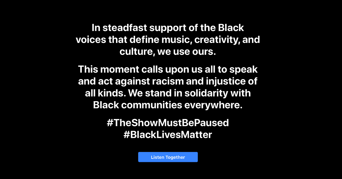 Apple Music and Beats 1 Mark Blackout Tuesday in Support of Black Lives Matter
