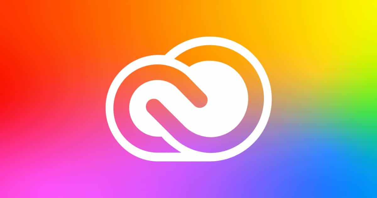 Creative cloud rainbow icon