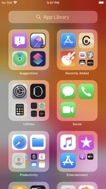 The App Library, one of the best new features in iOS14