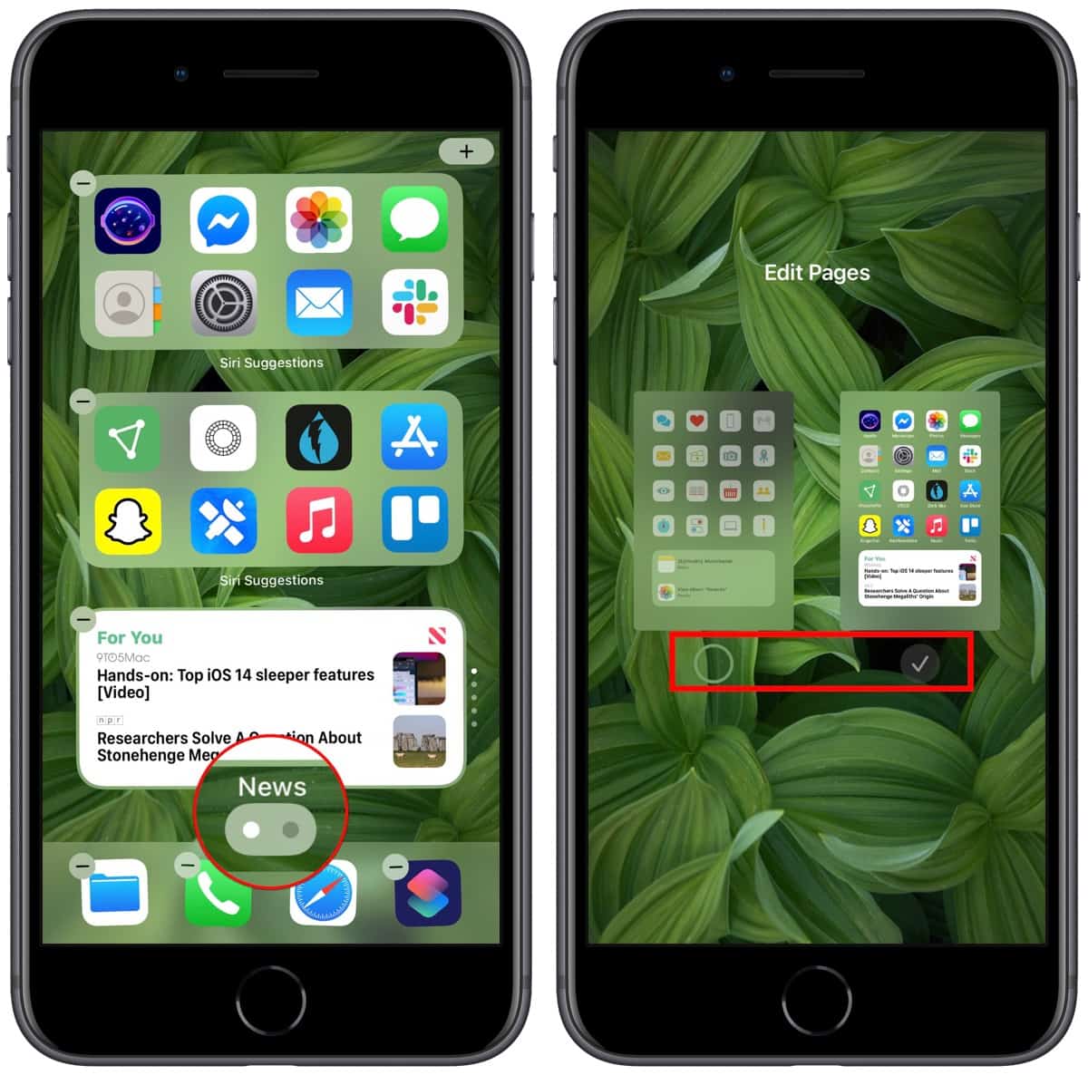 Screenshot showing how to Edit iOS 14 Home Screen
