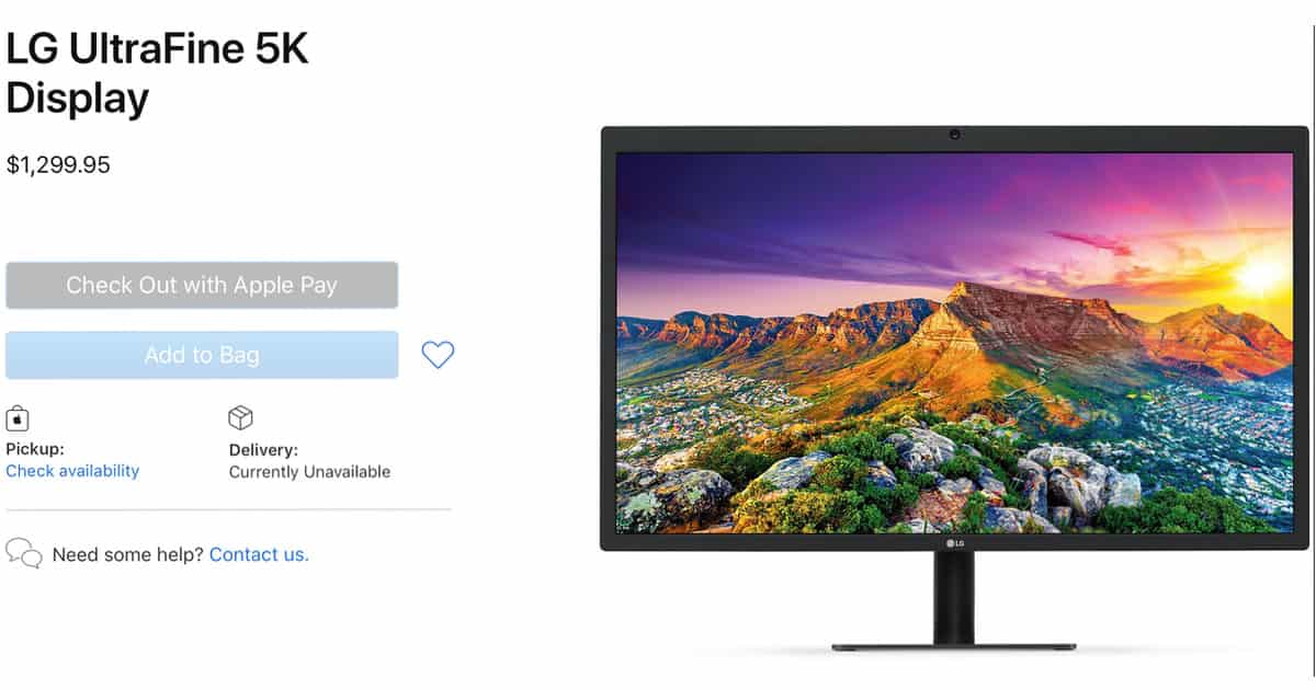 Standalone 5K Monitors no Longer Available From Apple