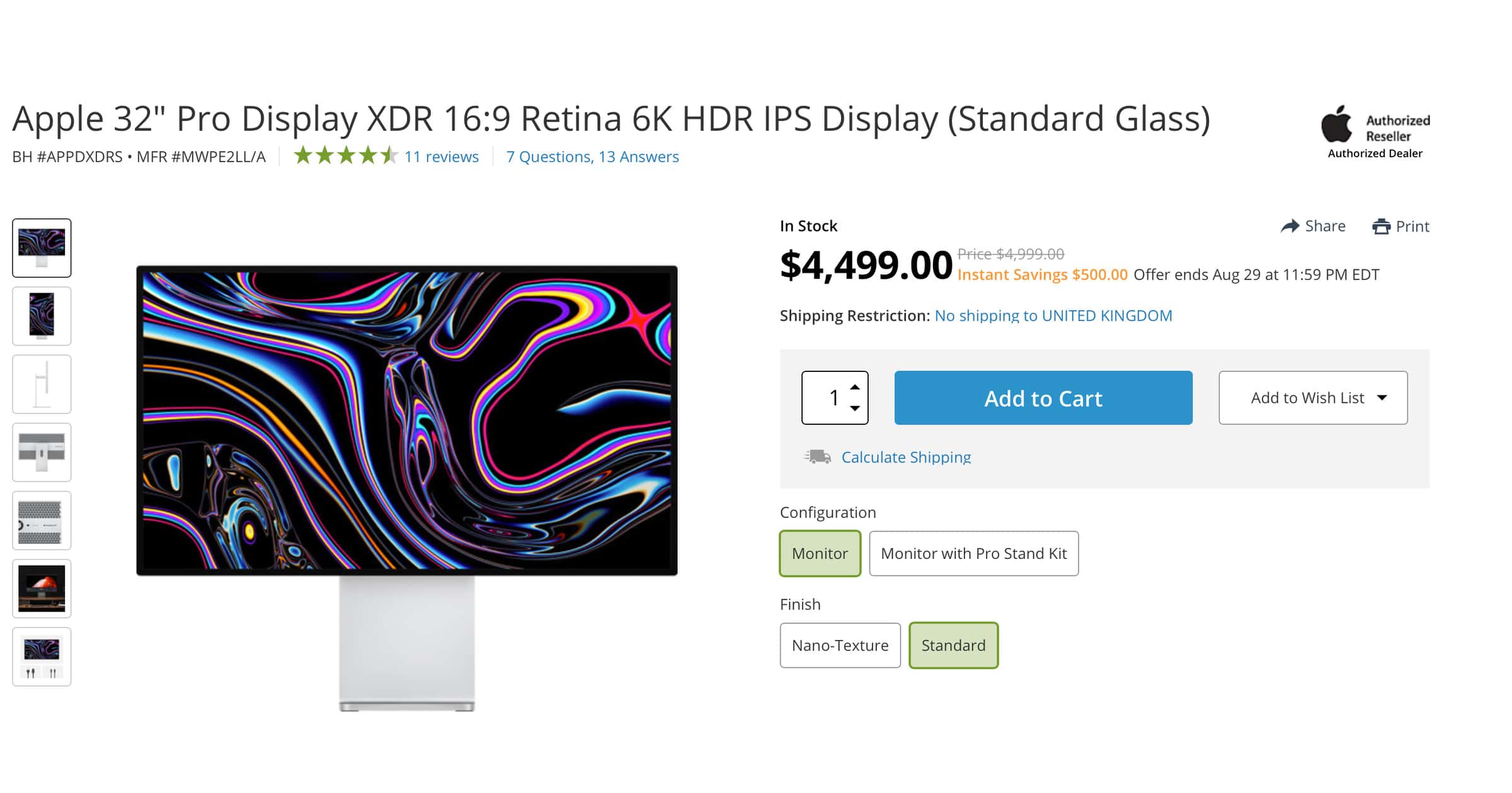 Apple Pro Display XDR Available With $500 Discount For Limited Time