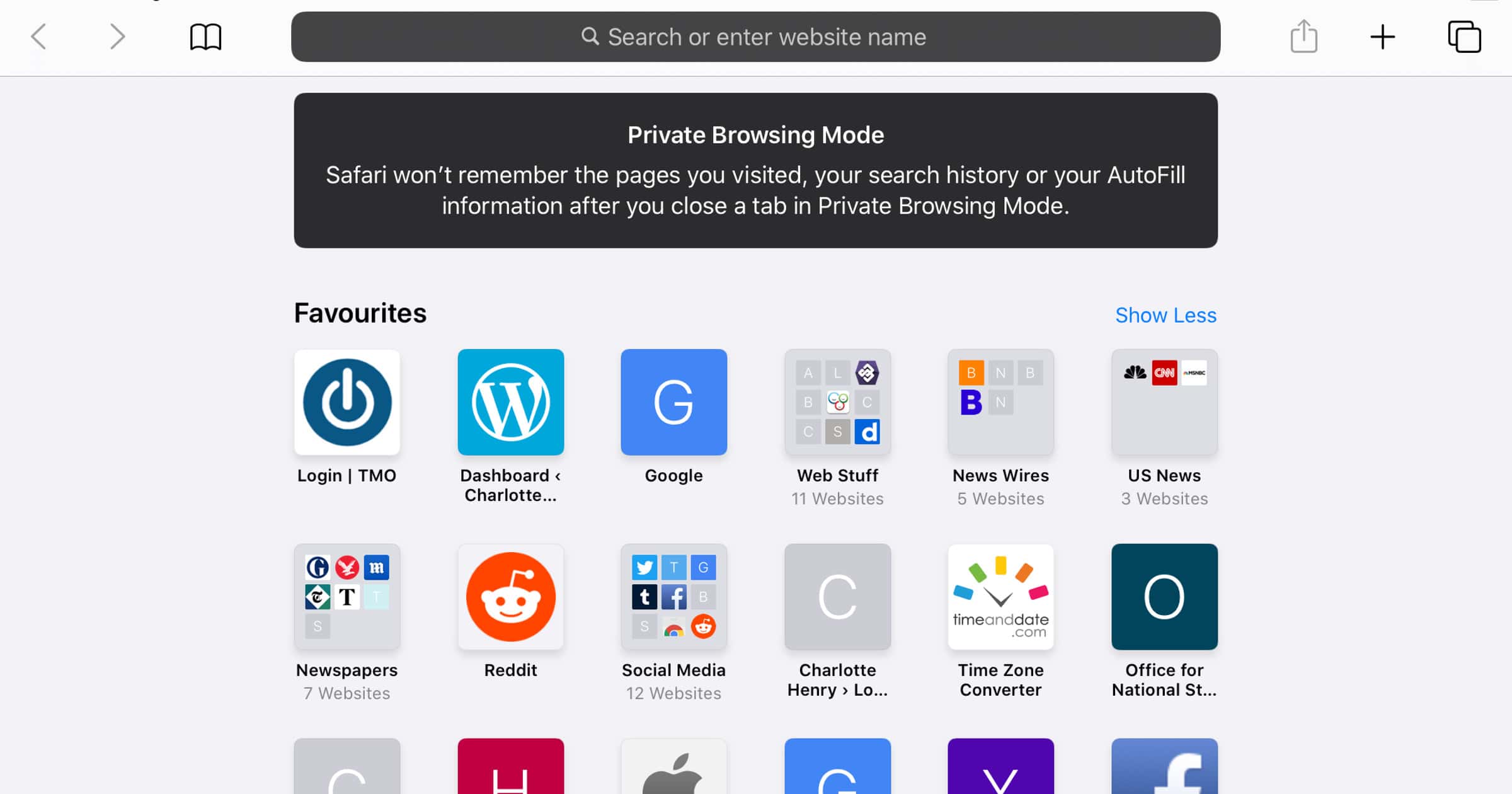 safari iphone private browsing