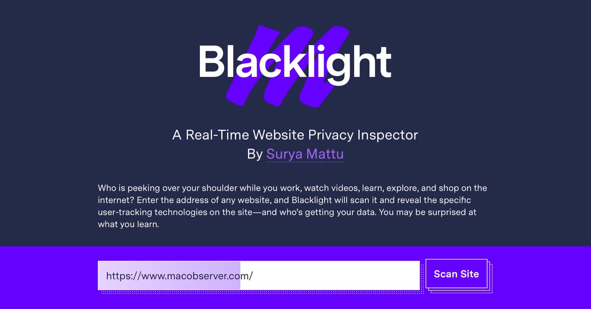 ‘Blacklight’ Tool Reveals site Trackers The Mac Observer