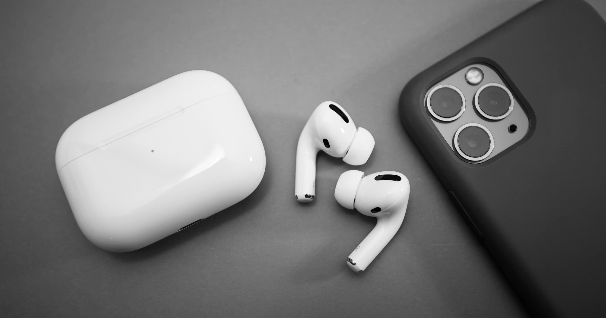 AirPods Pro and an iPhone