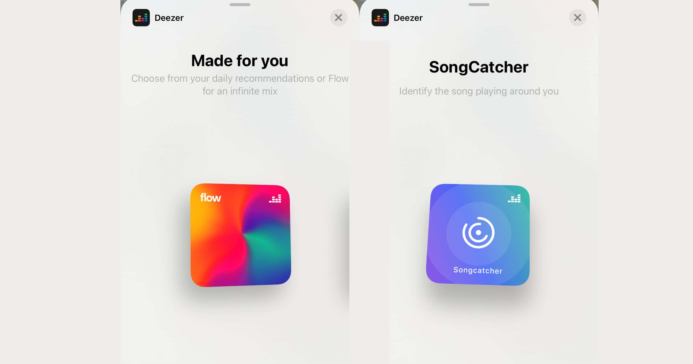 Deezer iOS 14 widgets