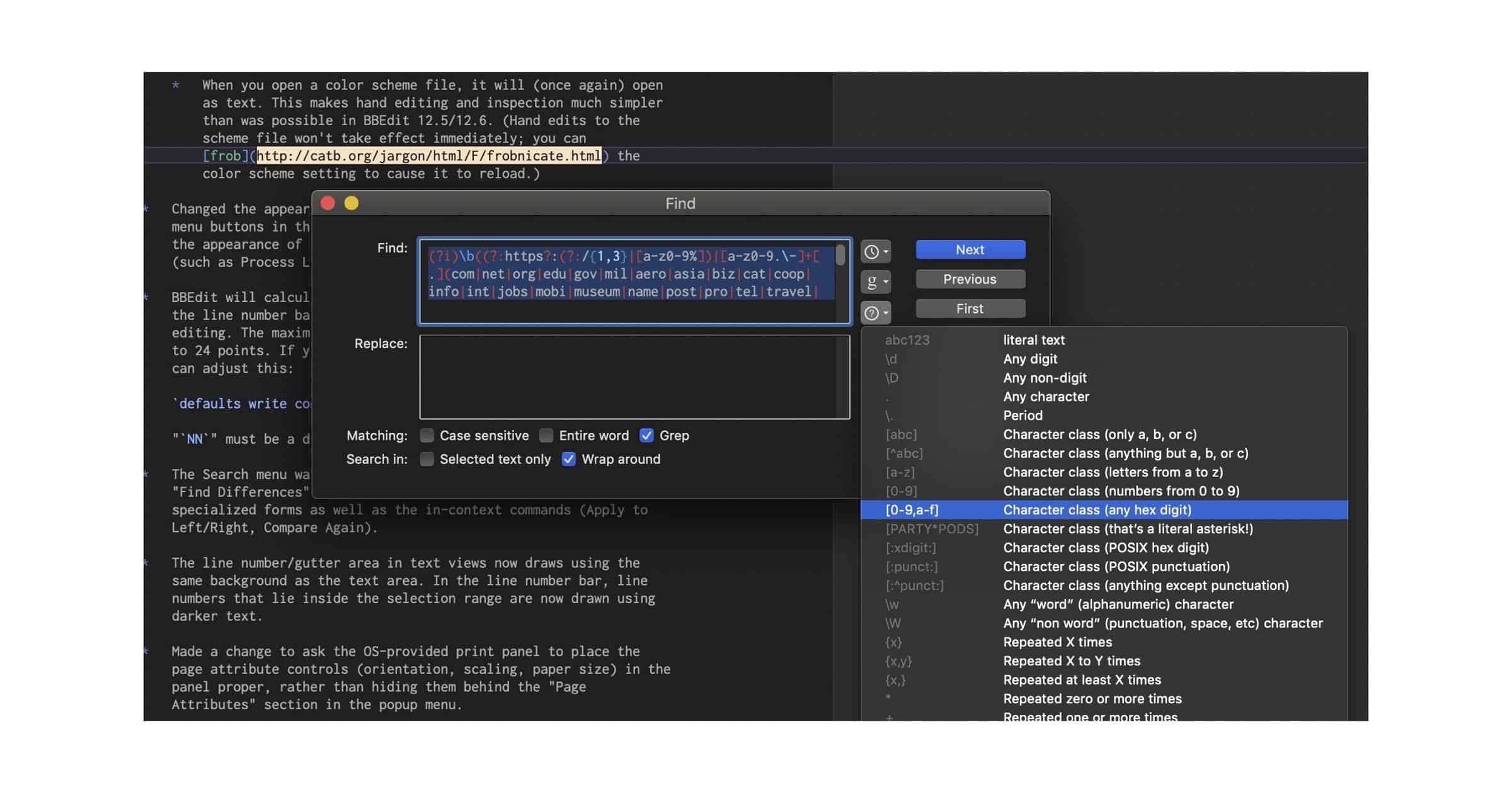 BBEdit 13.5 Adds Markdown Cheat Sheet, Rescued Documents