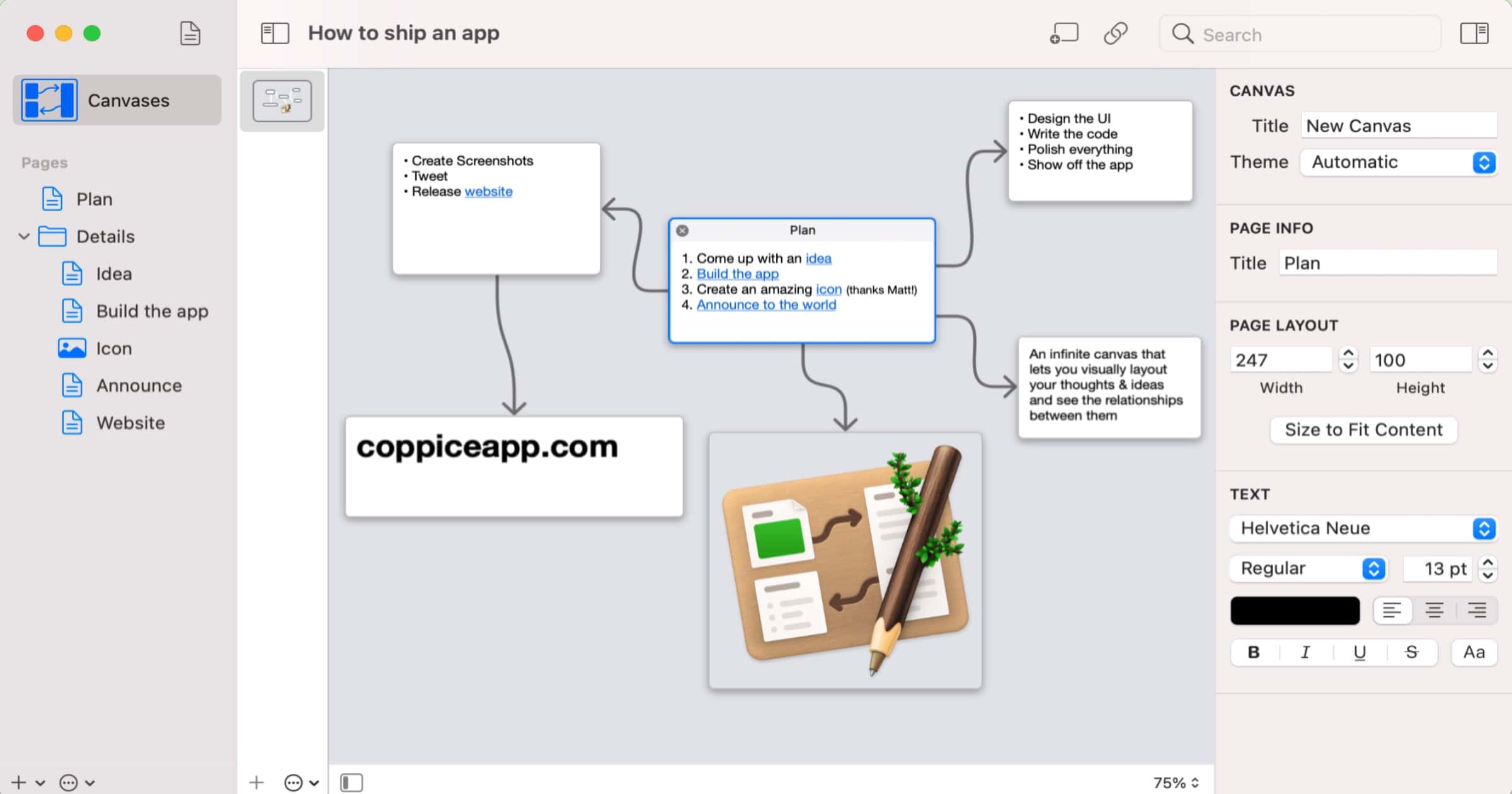 ‘Coppice’ is a New Mind Mapping App for the Mac