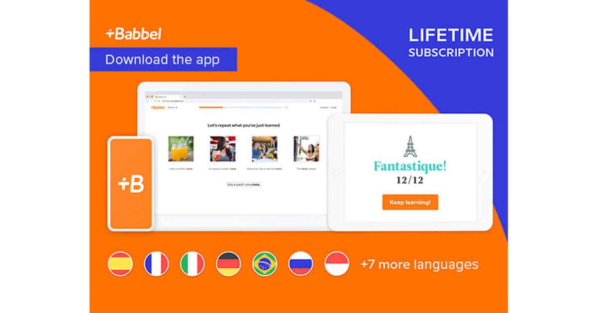 Babbel Language Learning Lifetime Subscription (All 14 Languages): $199