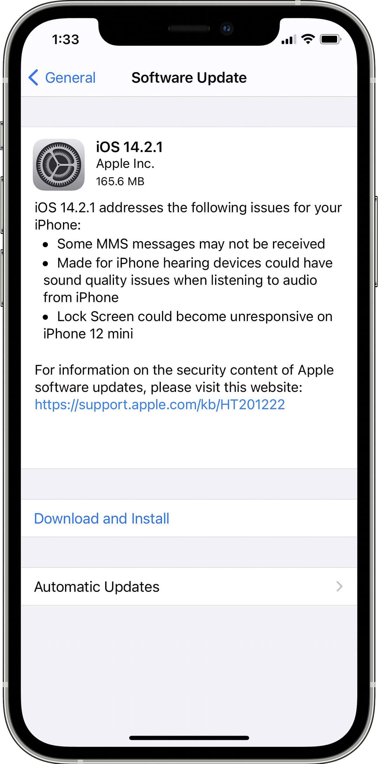 iOS 14.2.1 screenshot