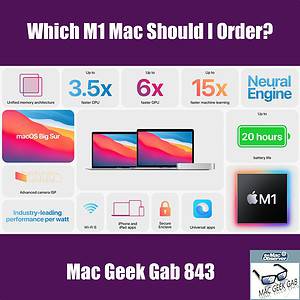 Mac Geek Gab 843 episode image: Which M1 Mac Should I Order?