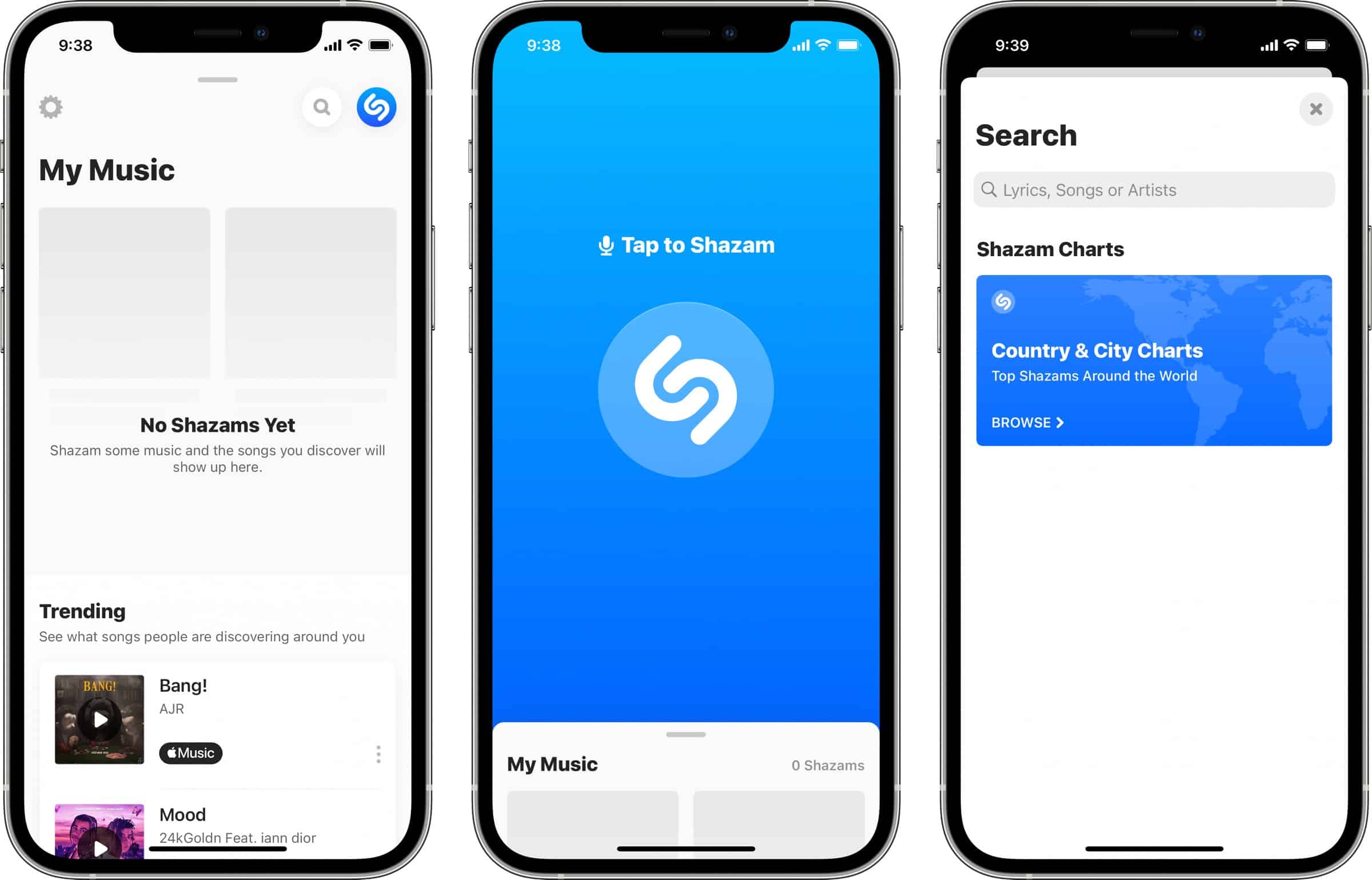 New Shazam interface