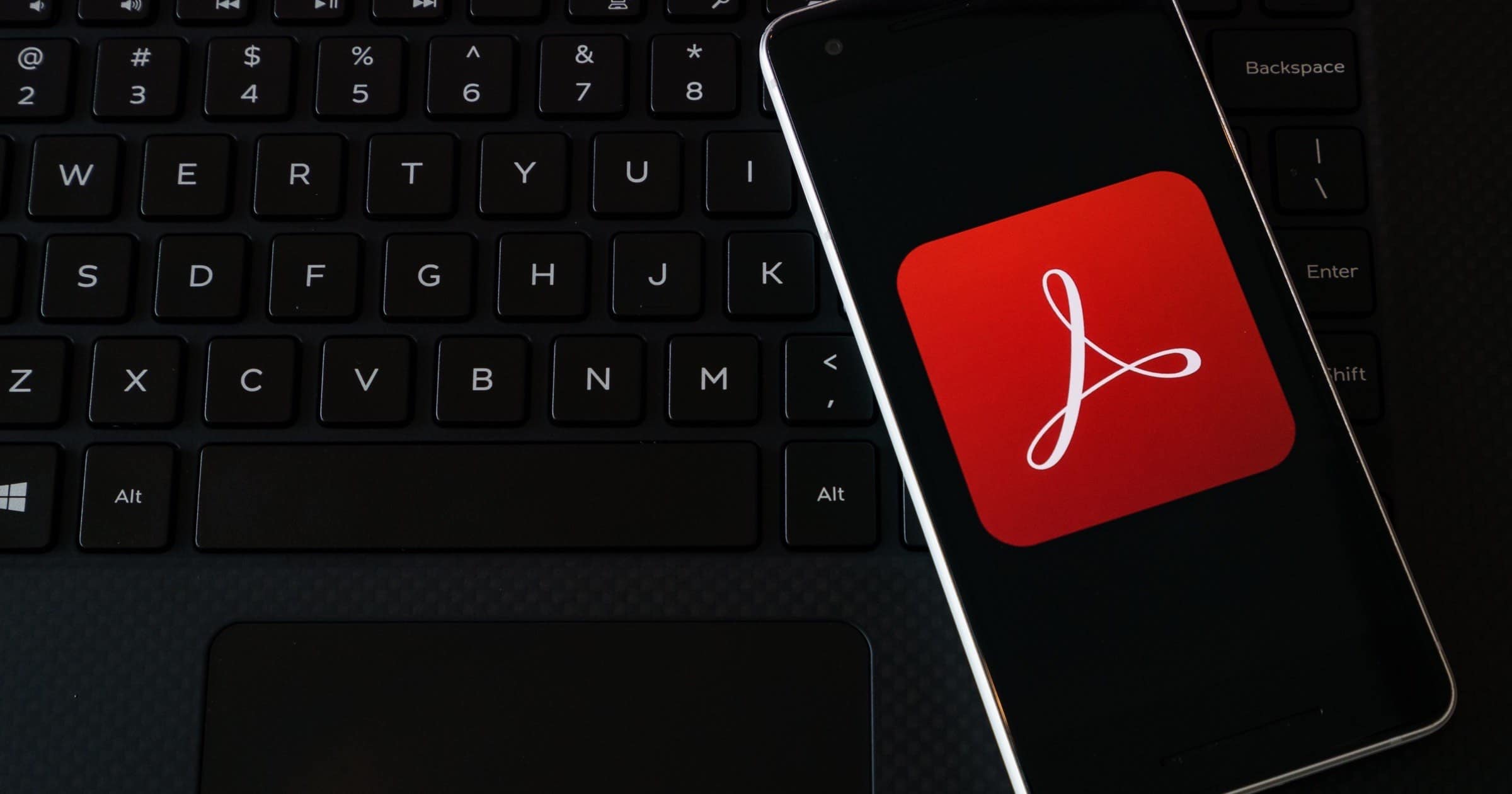 Adobe Acrobat app on smartphone
