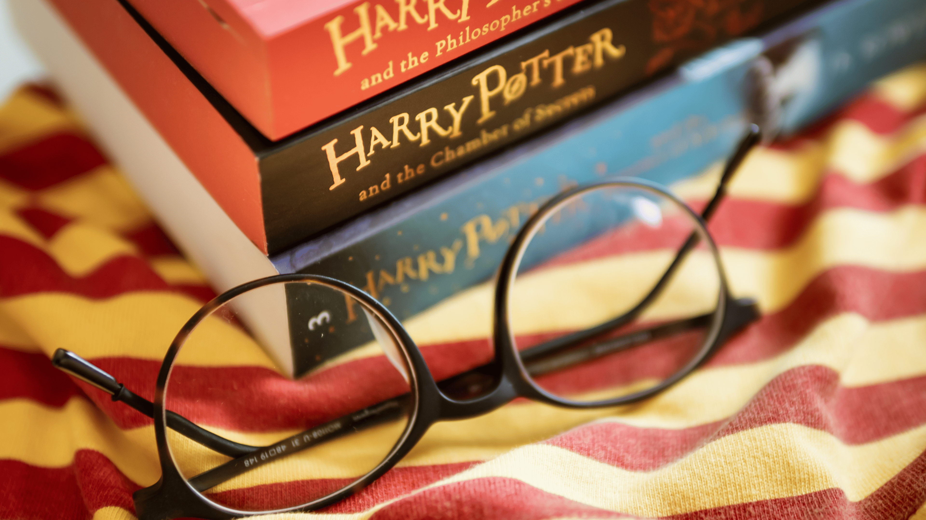 Harry Potter Books and round glasses