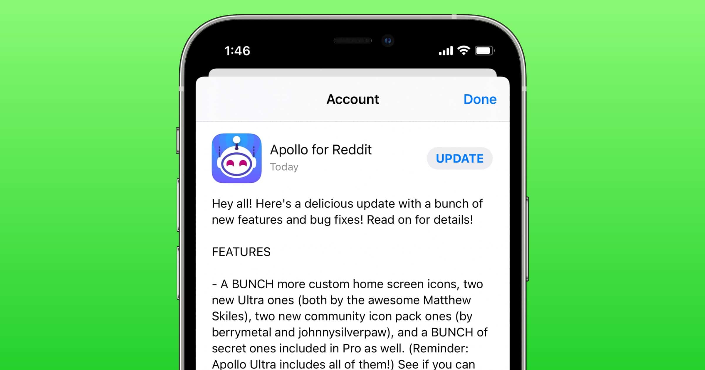 Reddit Client ‘Apollo’ Adds Icons, Family Sharing, and Privacy Label