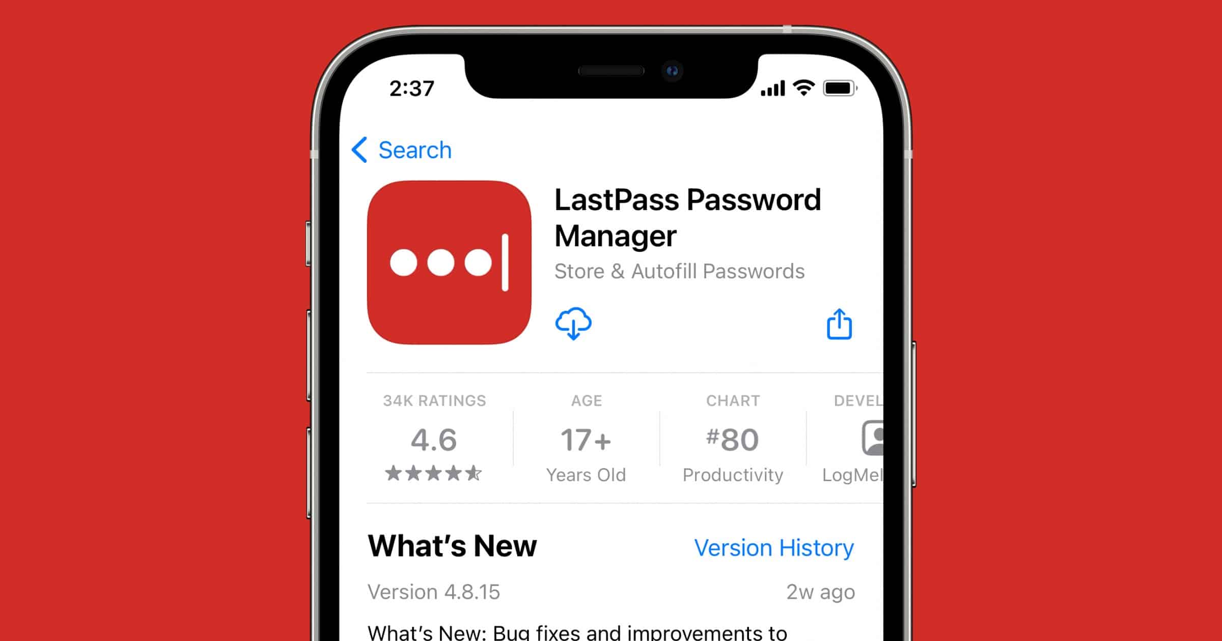 Lastpass on App Store