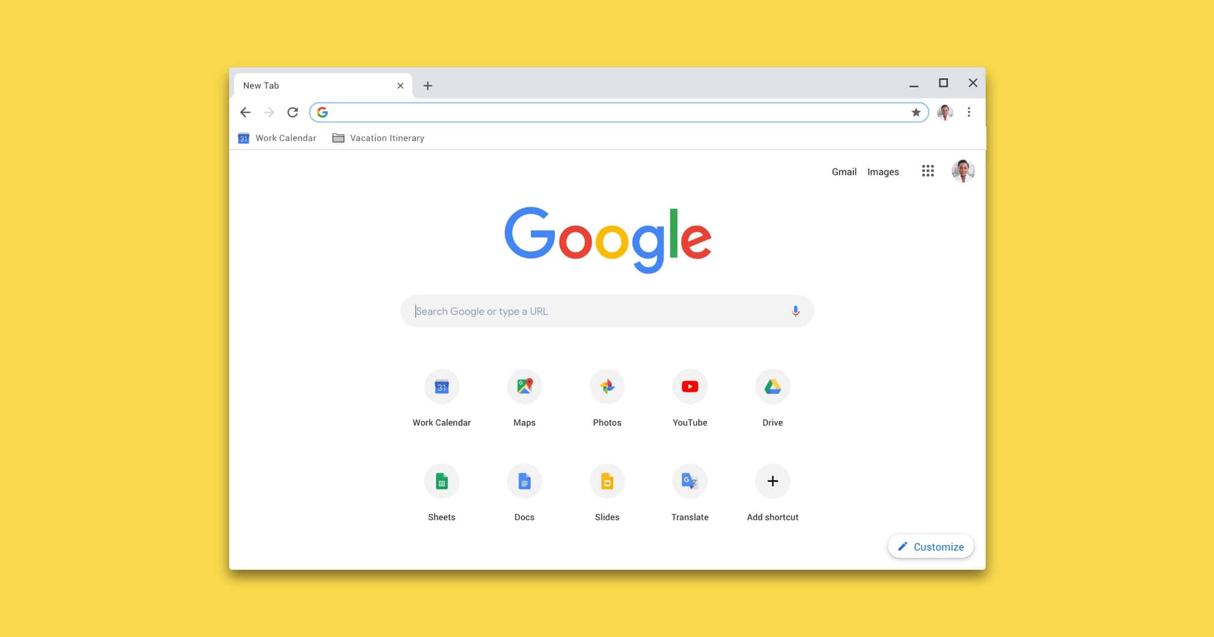 Google chrome browser window