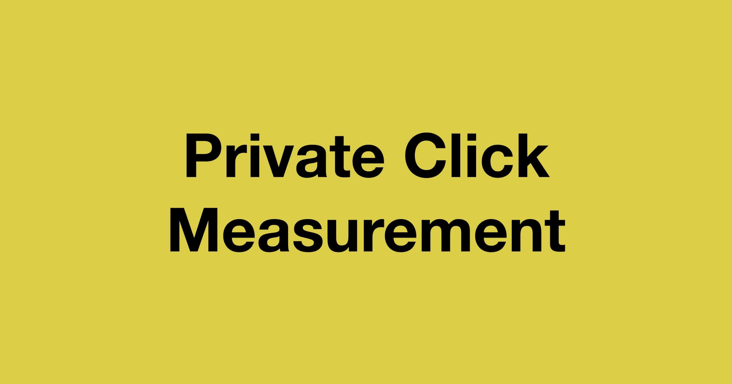 Private click measurement
