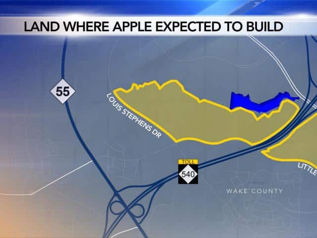 Location of Apple North Carolina Campus