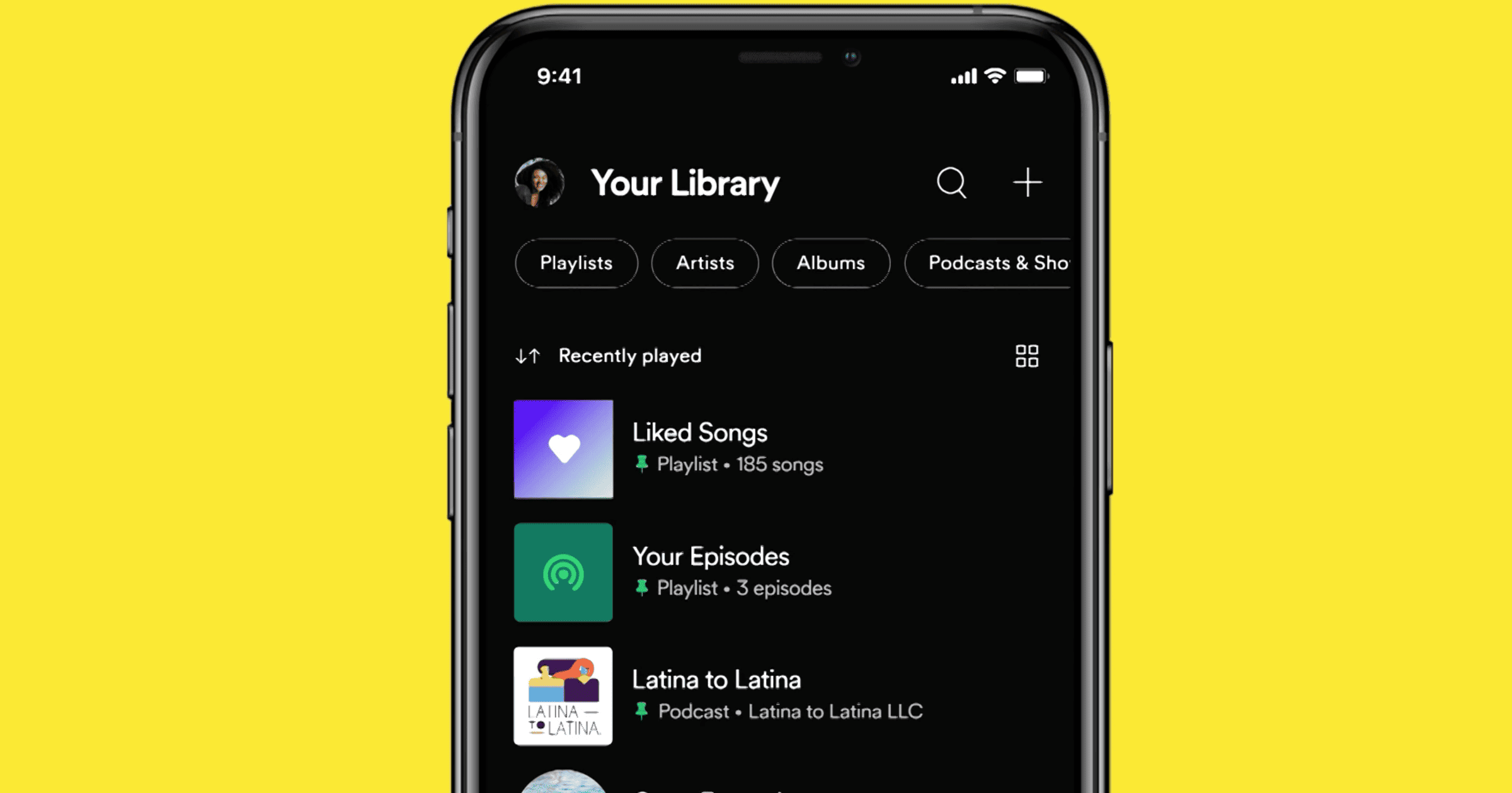 Spotify Your Library