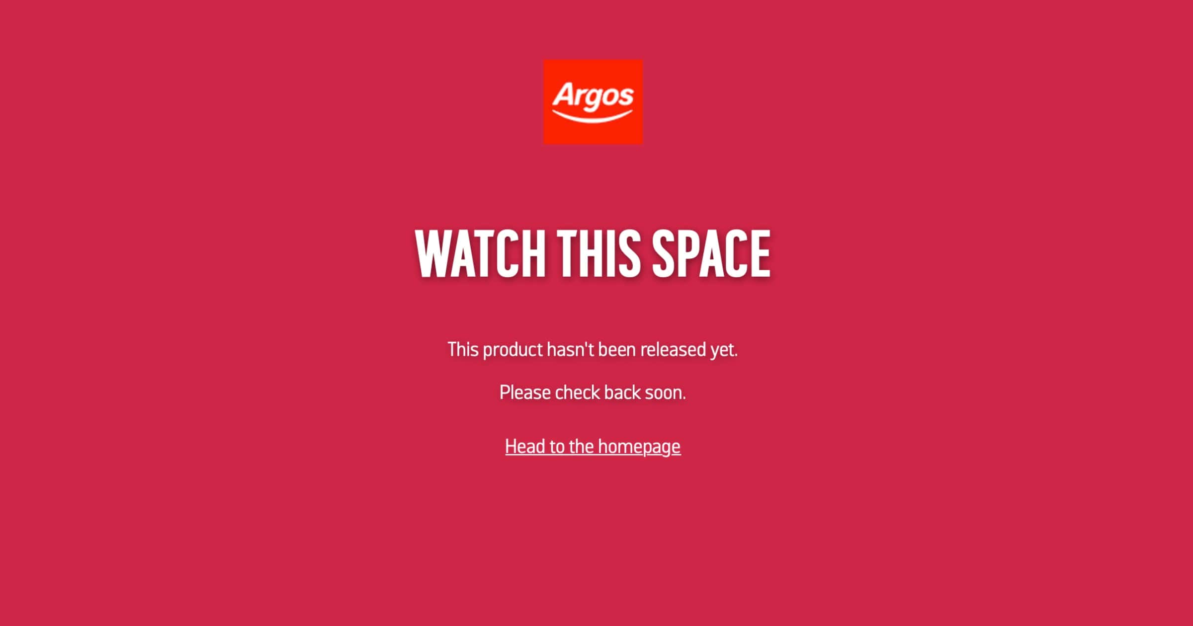 Argos Apple TV 4K not available