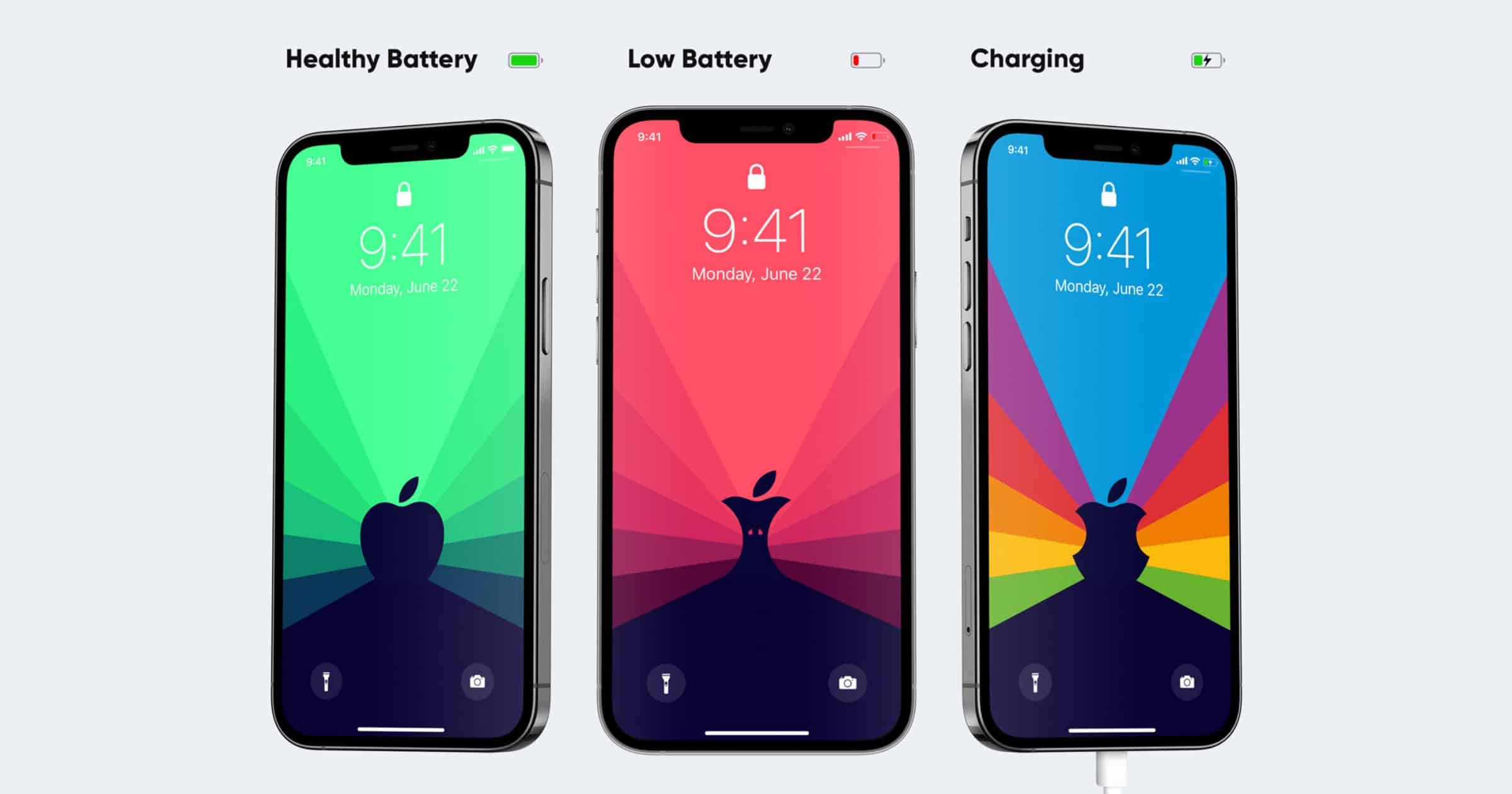These Dynamic iOS Wallpapers Change Based on Battery Level