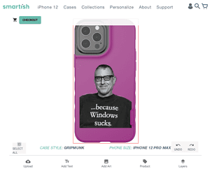 A custom-designed iPhone case from Smartish.