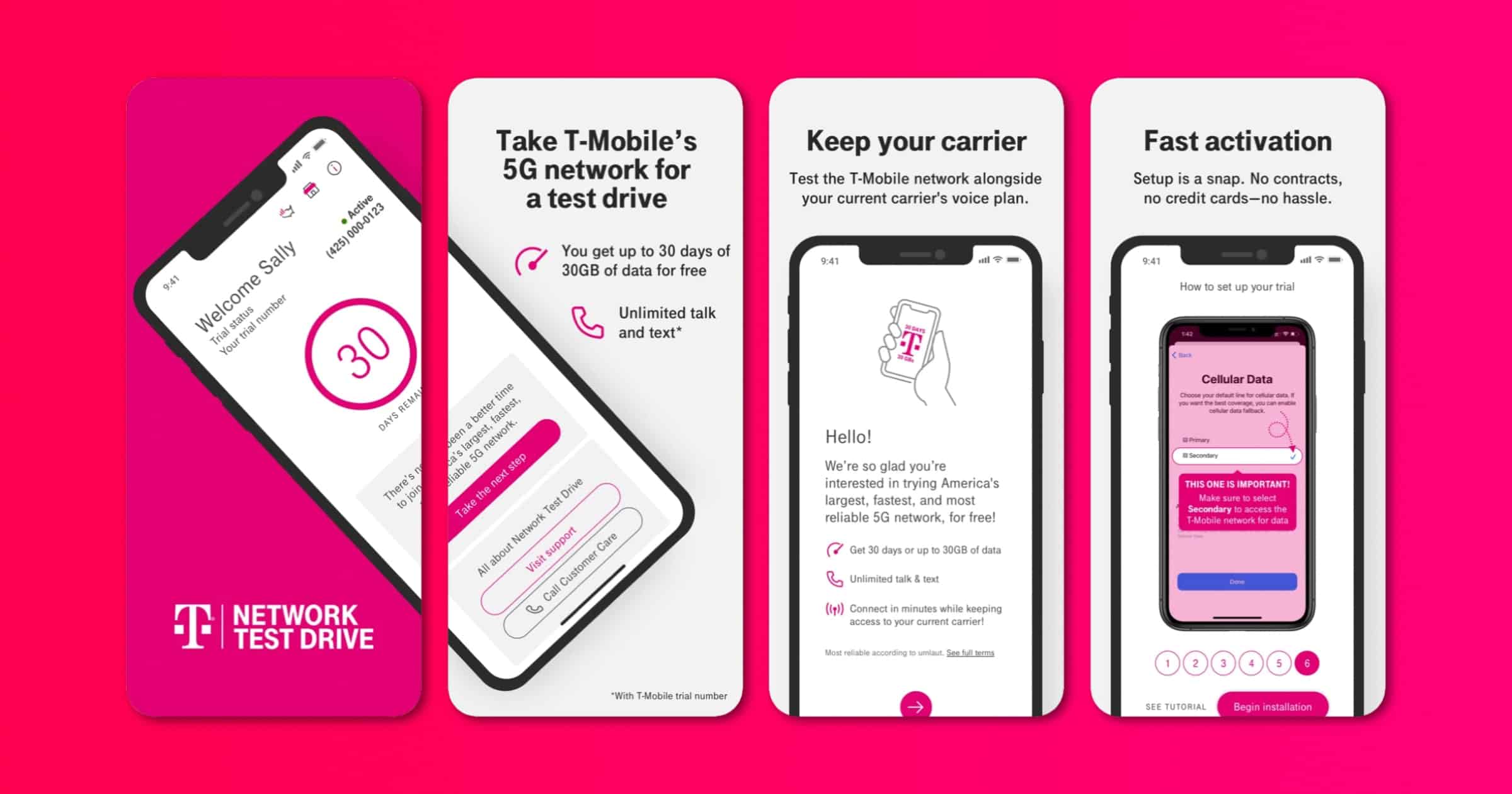 T-Mobile test drive app