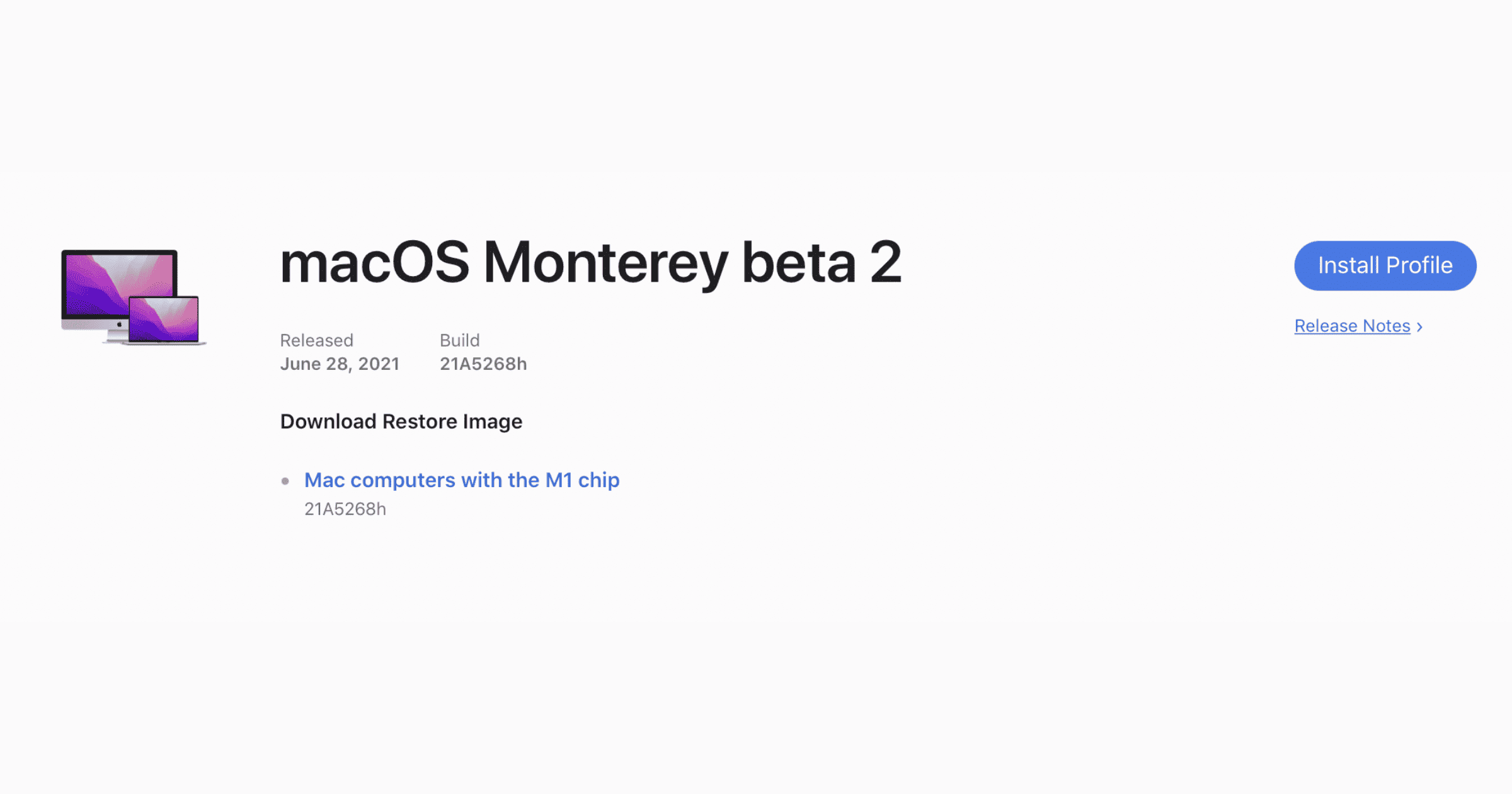 Apple Seeds macOS Monterey Developer Beta Two