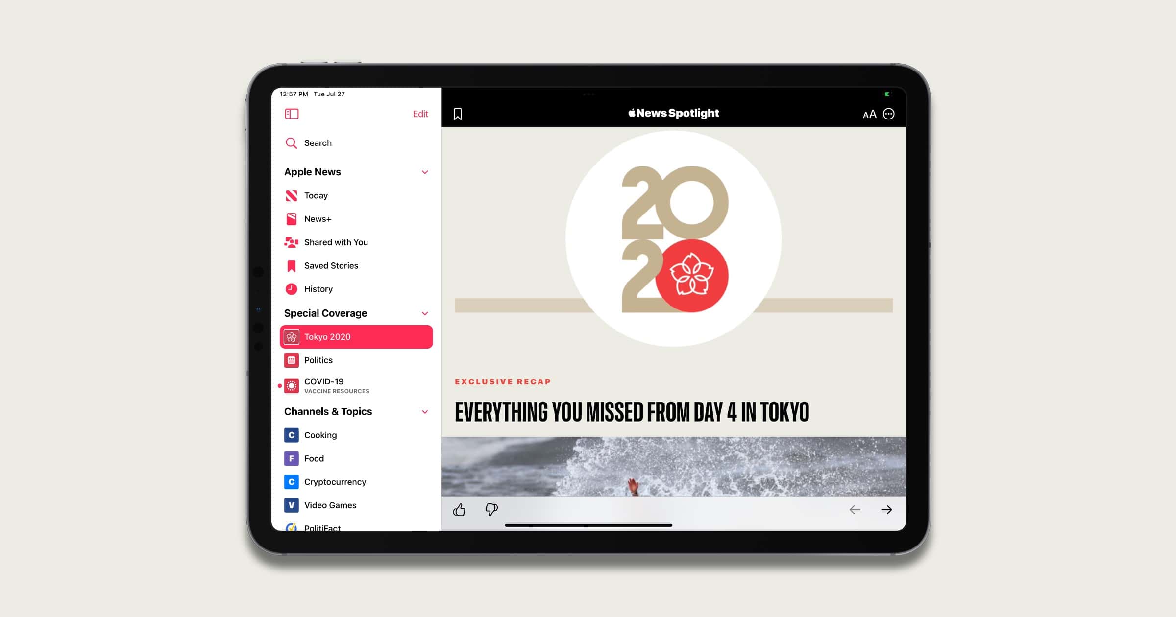 Apple News Offers Exclusive 2020 Olympics Content With NBCUniversal