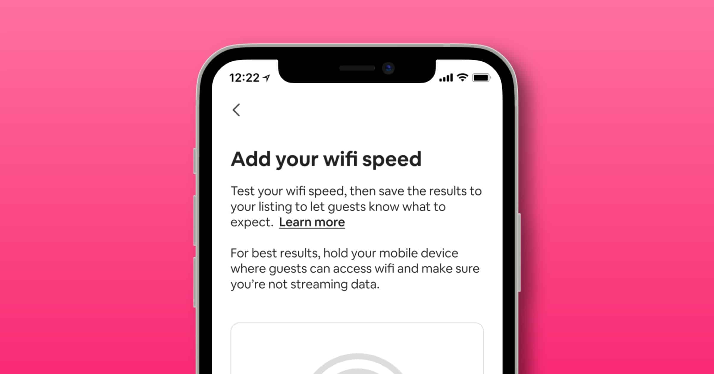 Airbnb Wi-Fi speed test