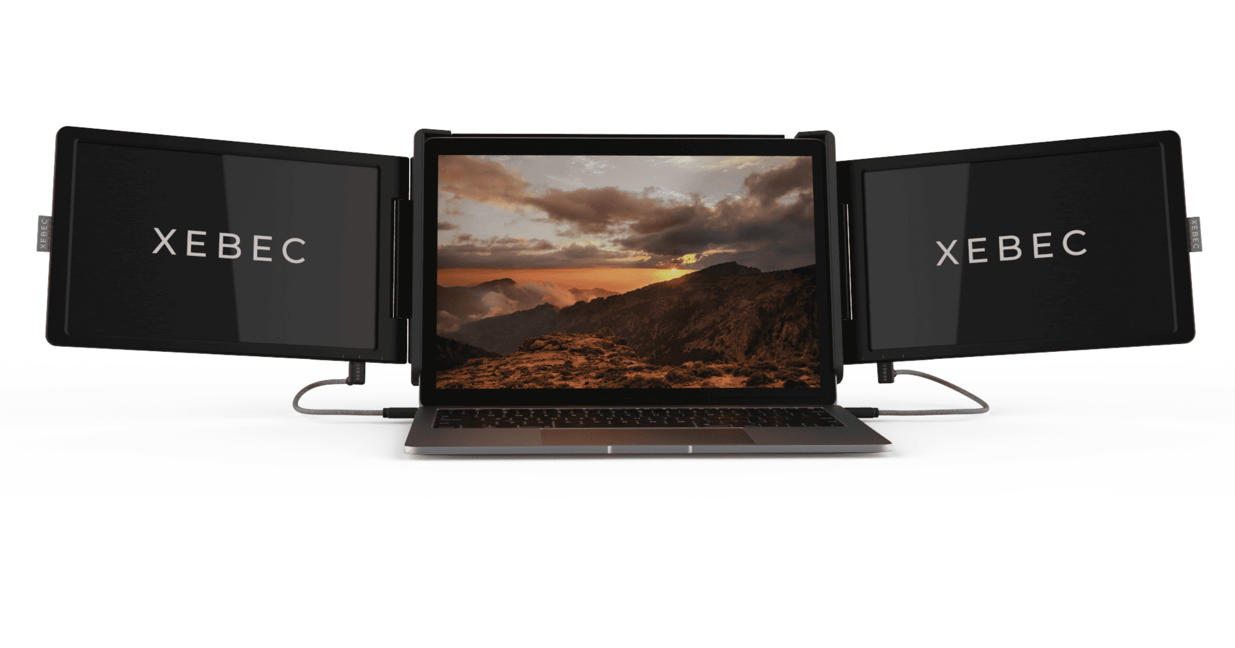 Xebec Tri-Screen Turns Your Laptop Into a Portable Workstation With Multiple Displays