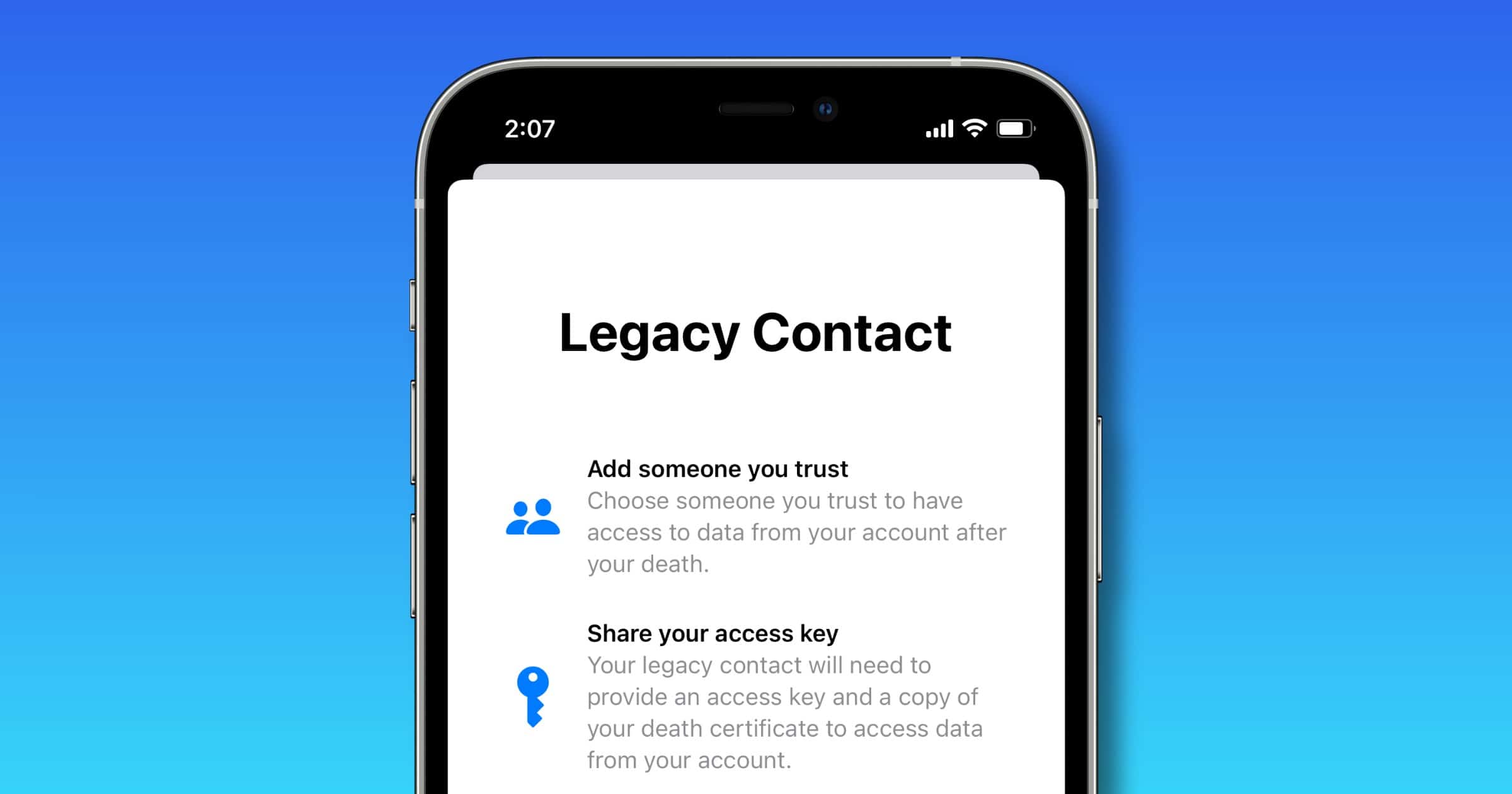 iOS 15 legacy contact