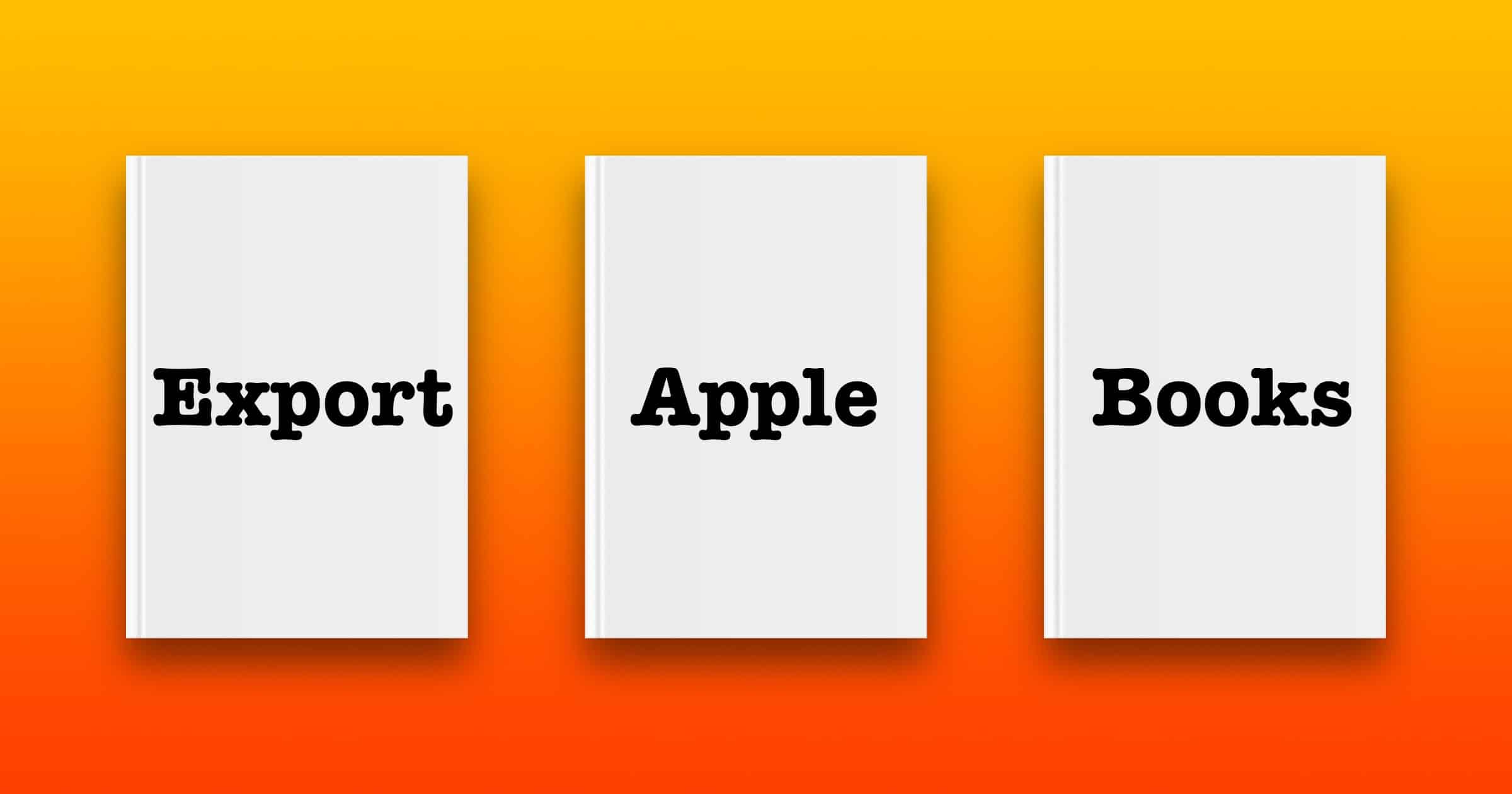 export apple books