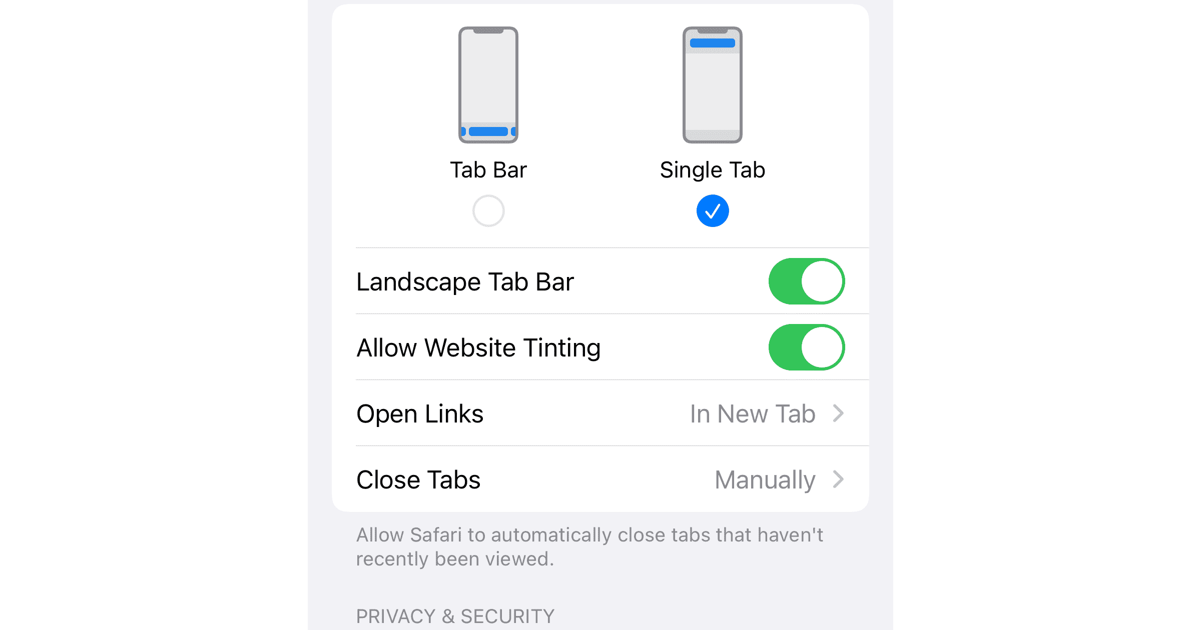 safari ios hide address bar