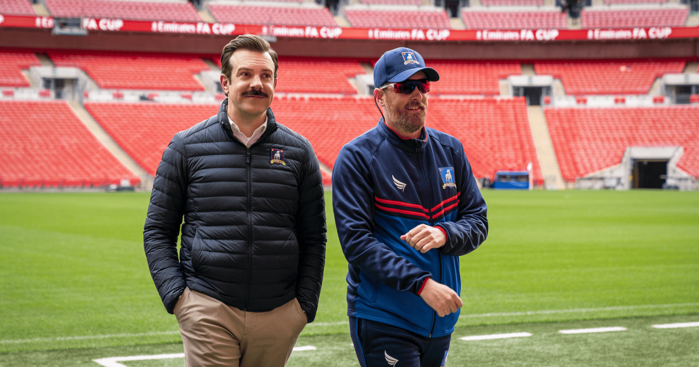 Ted Lasso and Coach Beard at Wembley
