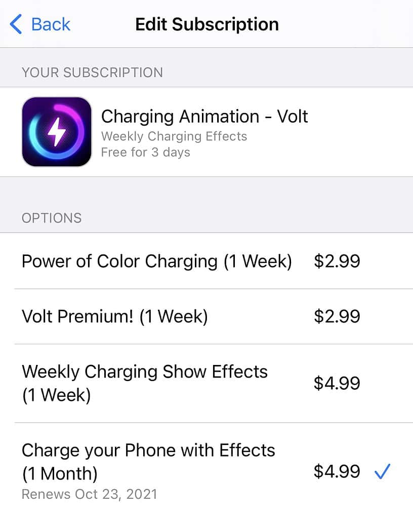 Charging Animation - Volt Subscription Pricing