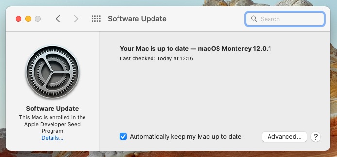 macOS 12 Monterey RC2