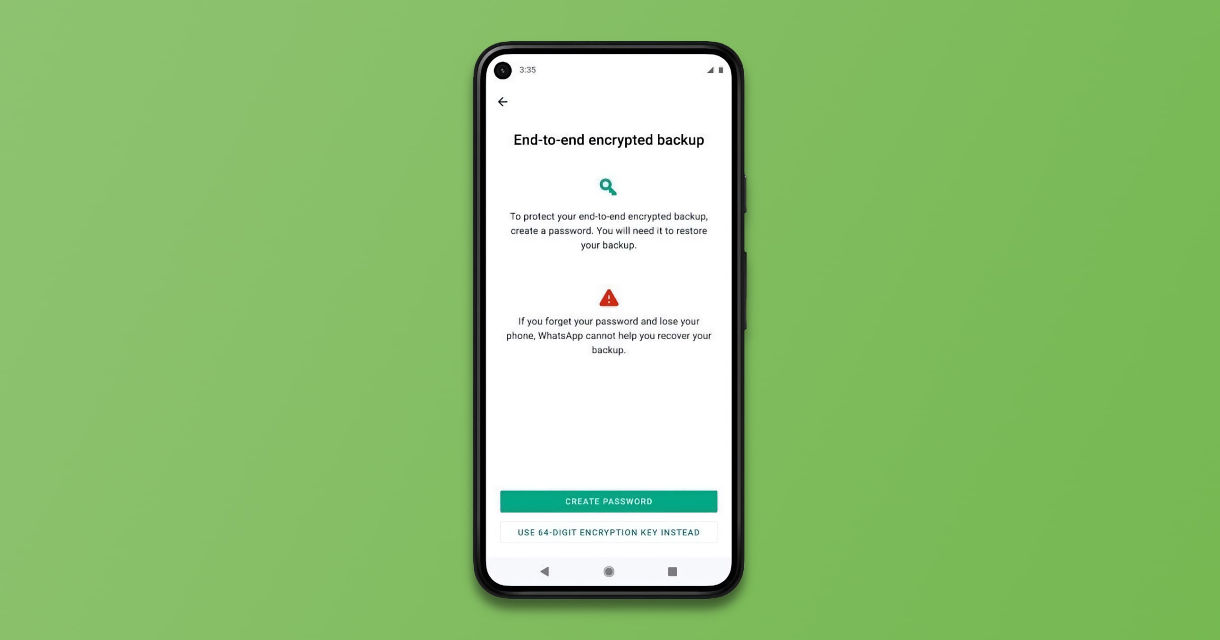 whatsapp backups end-to-end encrypted