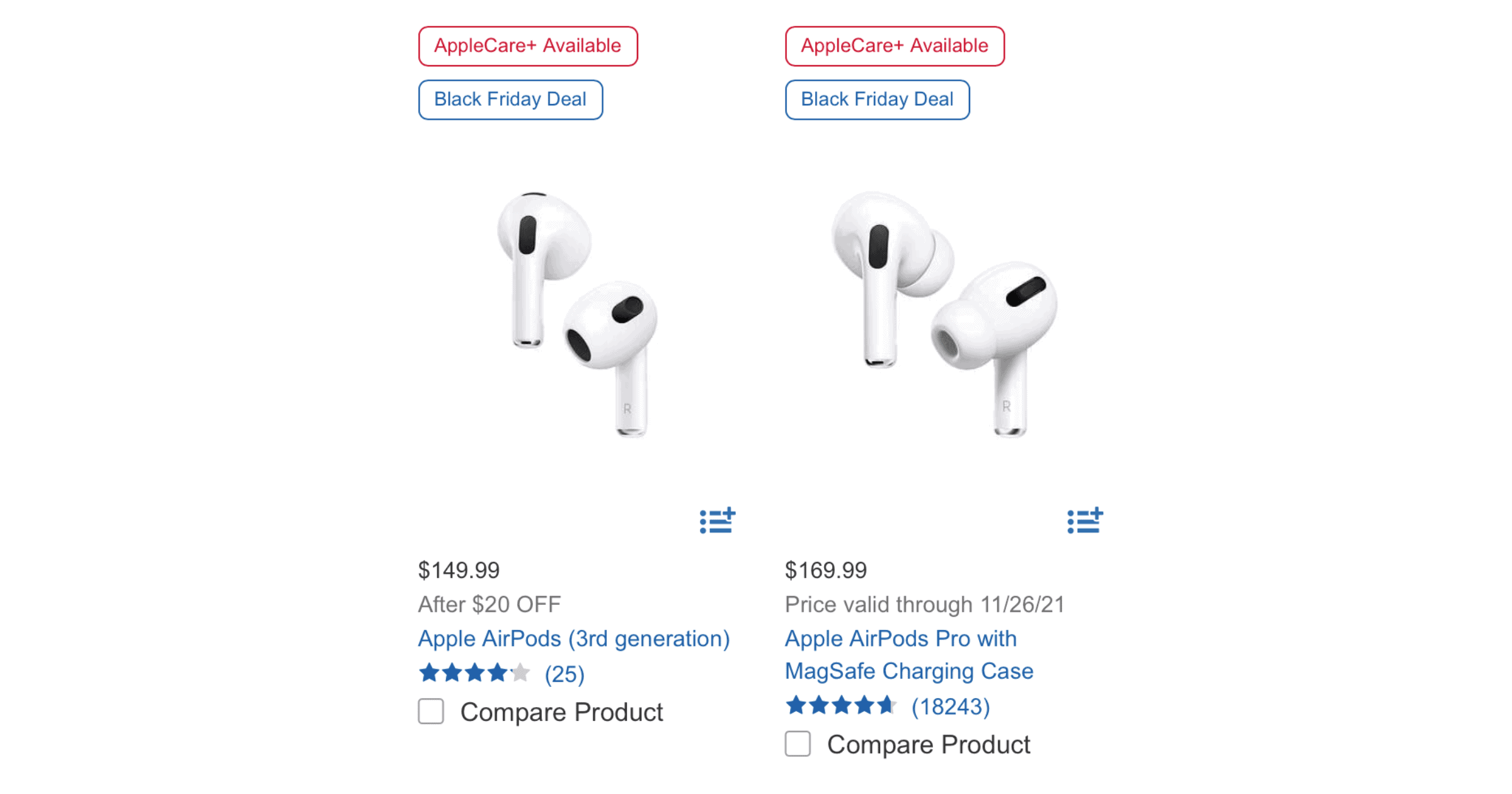 Costco AirPods Black Friday sale