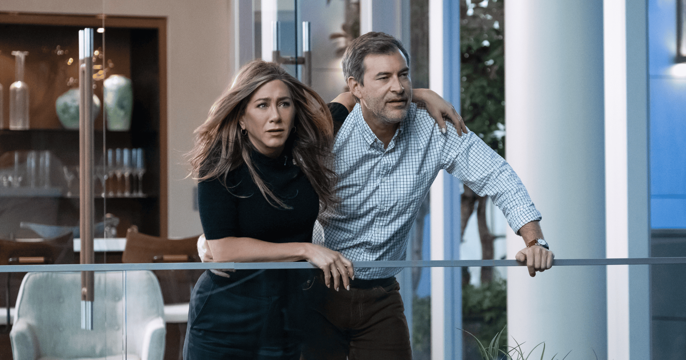 Jennifer Aniston and Mark Duplass in The Morning Show Season Two