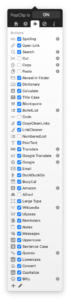Just a few of the more than 200 optional extensions you can use with PopClip.