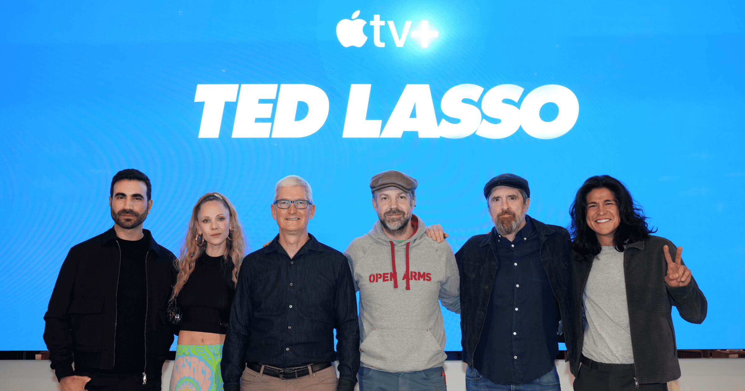 Ted Lasso stars at Apple The Grove with Tim Cook