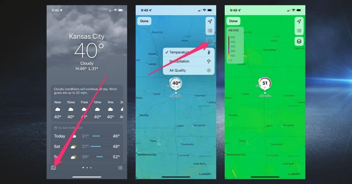 Weather Map Options