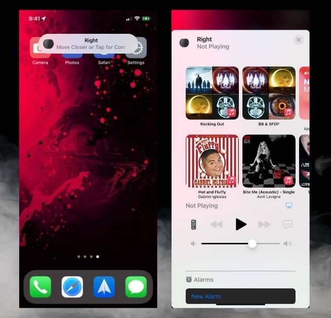 Control when bring iPhone near HomePod