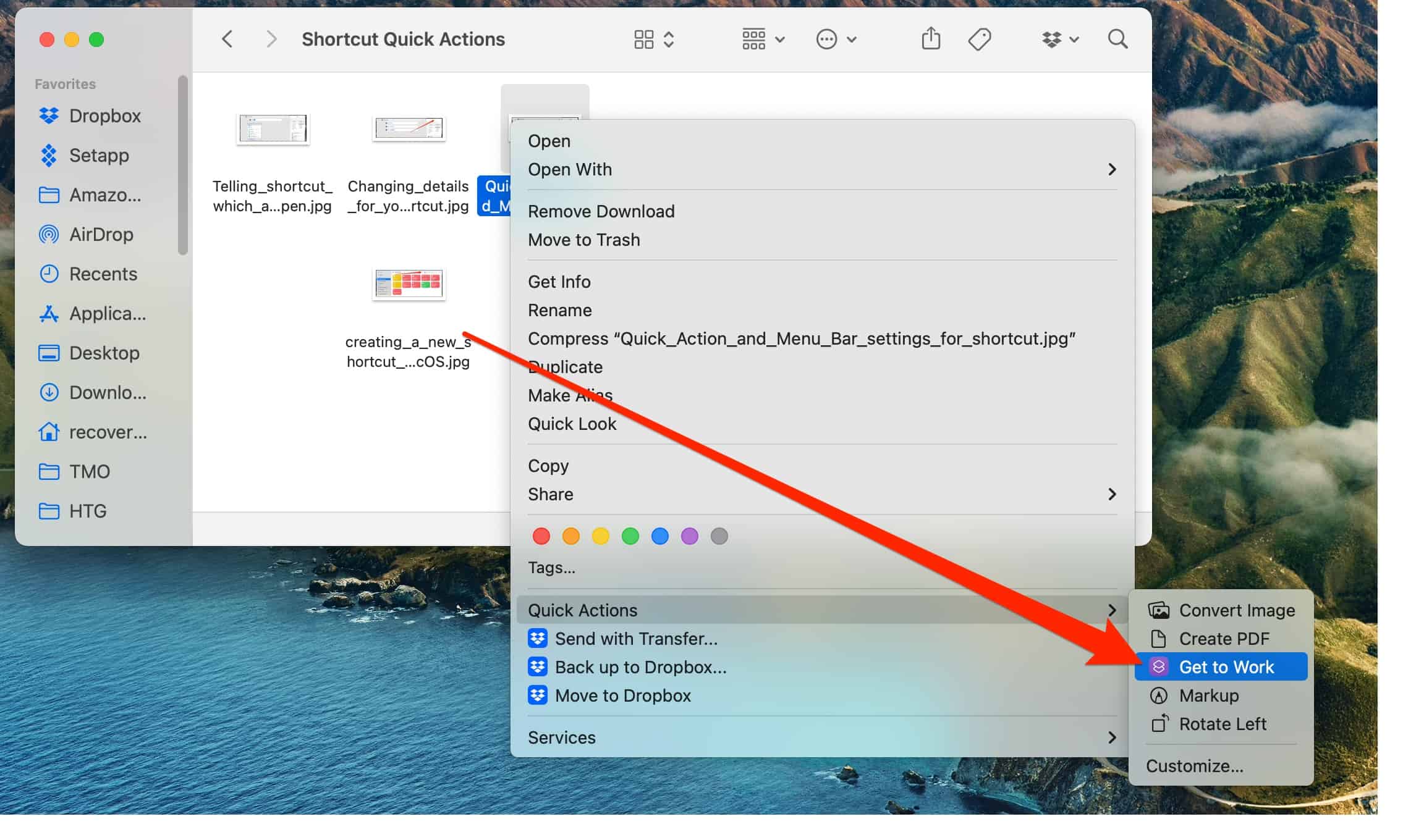 Shortcuts Quick Actions