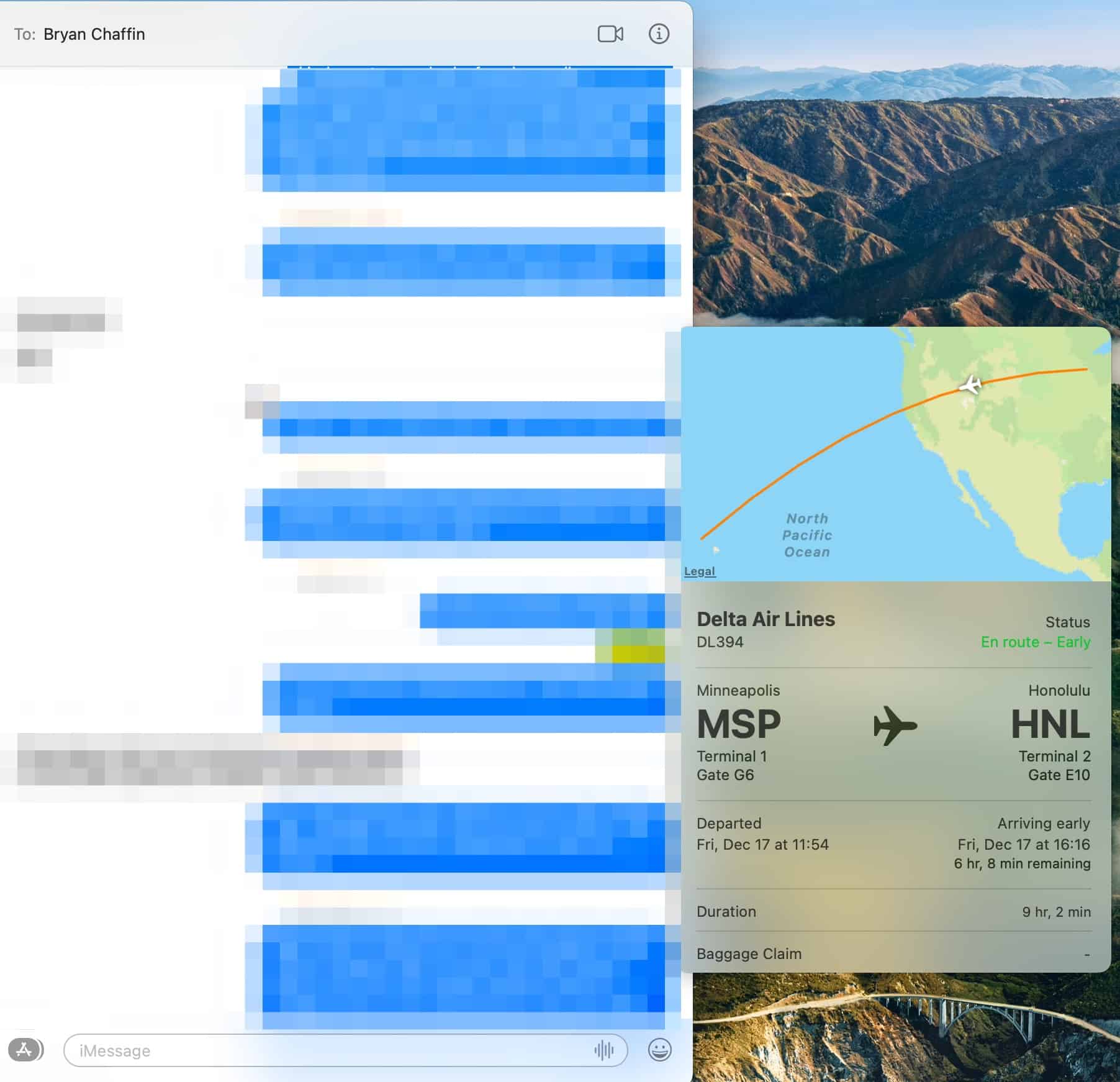 macOS Lets You Track Flights in Messages
