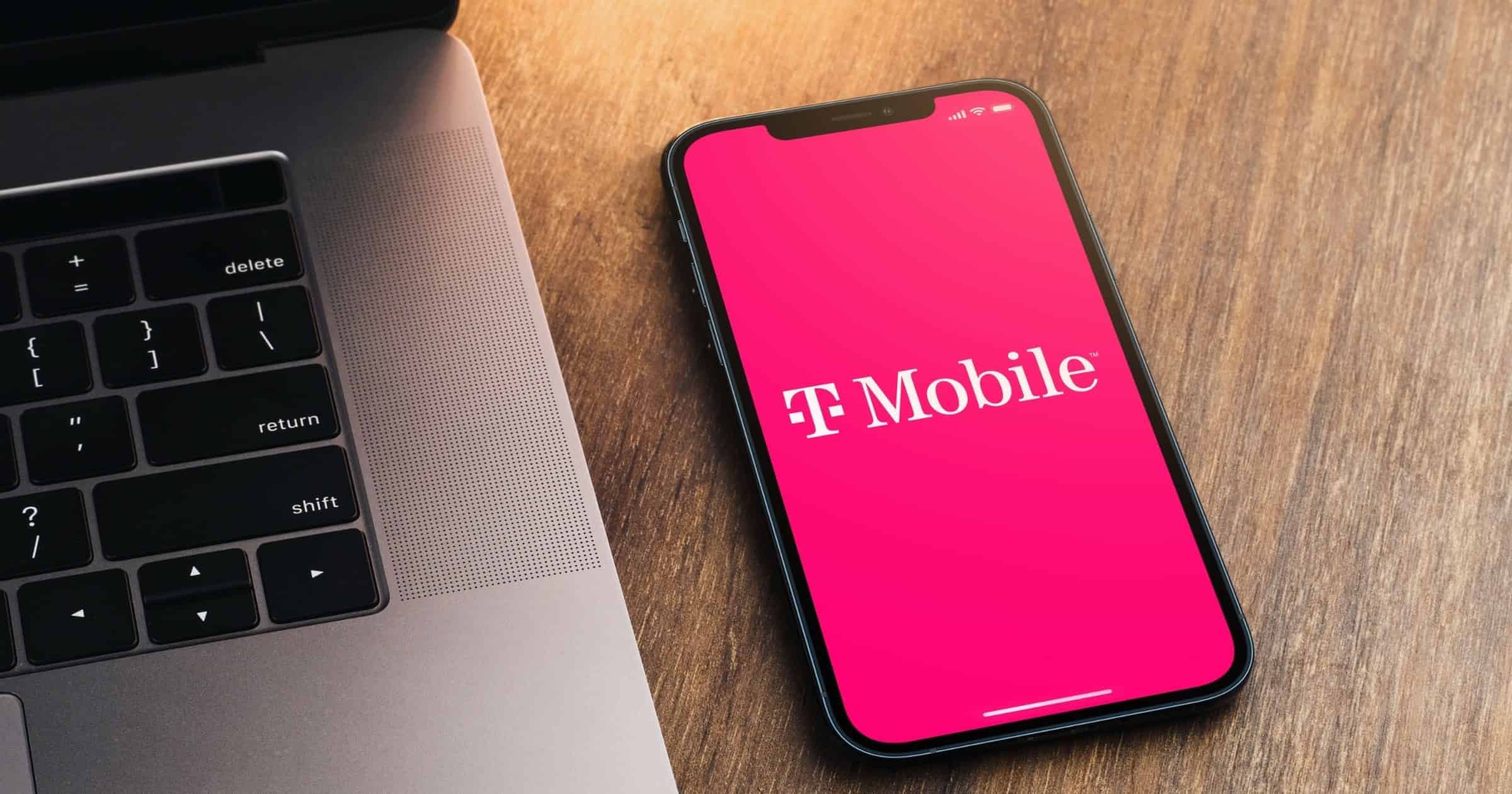 t-mobile logo on iPhone