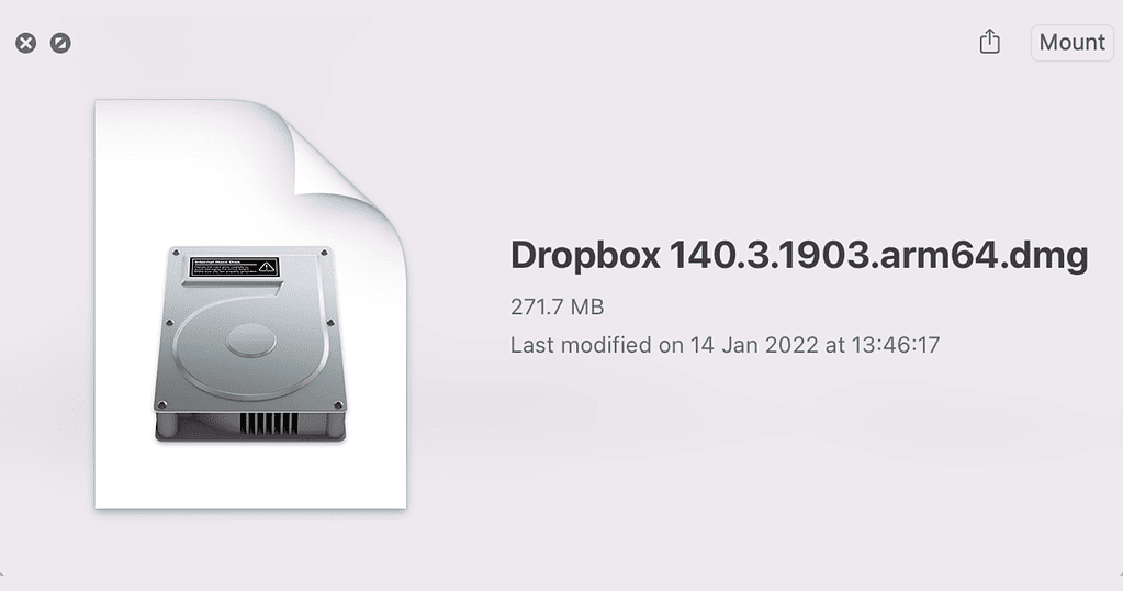 Dropbox Apple Silicon M1 native support installer